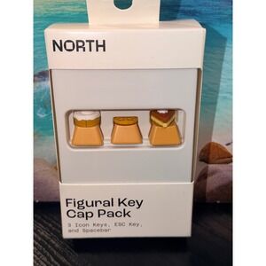 North Figural Key Cap Pack Bakery Dessert 3D MX Stem Mechanical Keyboard 5pc Set